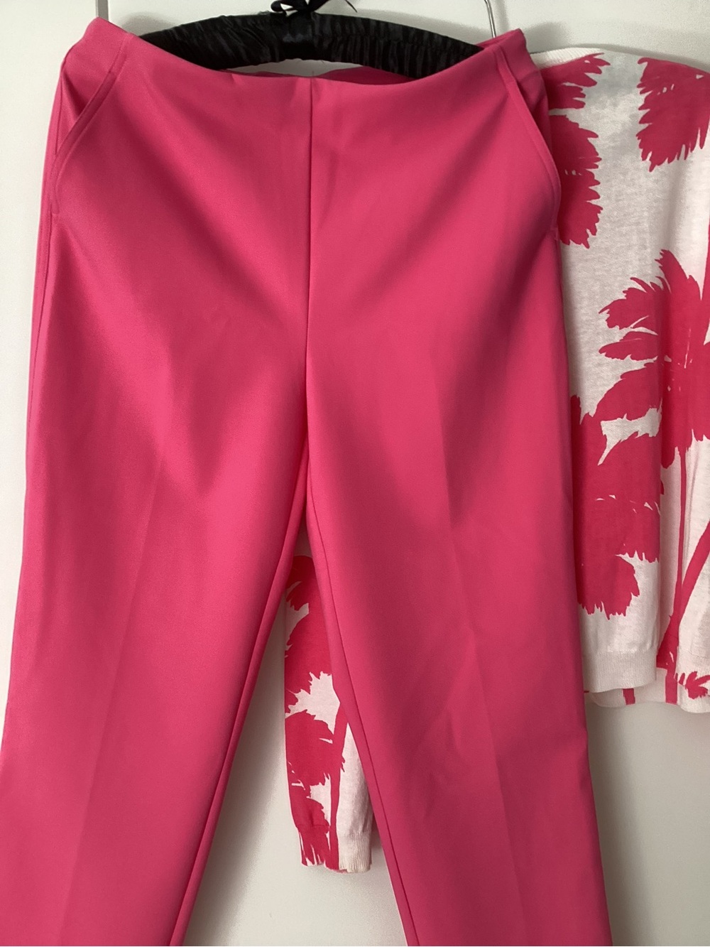 Women's Hot Pink Stretch Ponte Pants